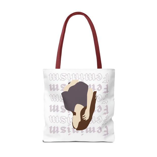 Female Tote Bags Gift For Her Pink Minimalist Woman Tote Bag (AOP)