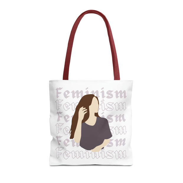 Female Tote Bags Gift For Her Pink Minimalist Woman Tote Bag (AOP)