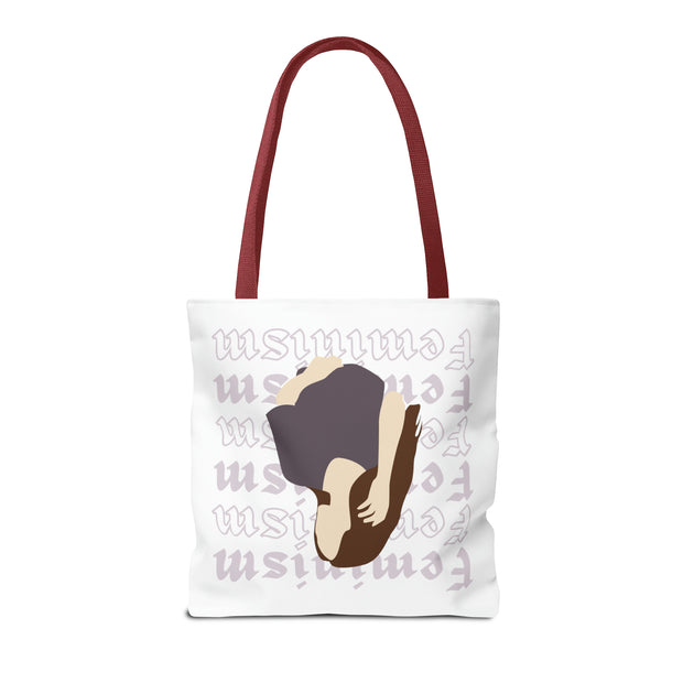 Female Tote Bags Gift For Her Pink Minimalist Woman Tote Bag (AOP)