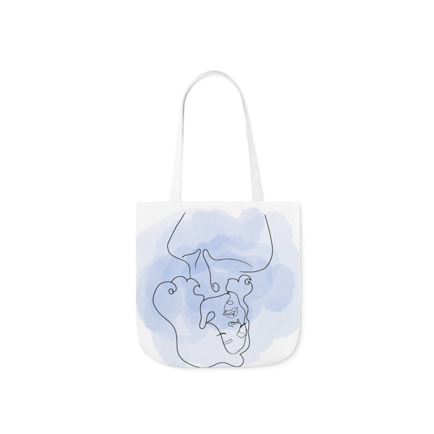 Watercolor Tote Bag Design Polyester Canvas Tote Bag (AOP)