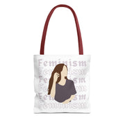 Female Tote Bags Gift For Her Pink Minimalist Woman Tote Bag (AOP)