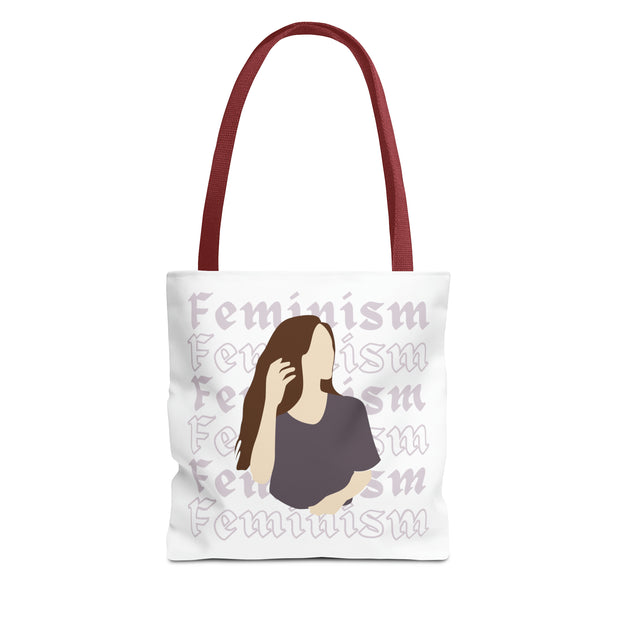 Female Tote Bags Gift For Her Pink Minimalist Woman Tote Bag (AOP)