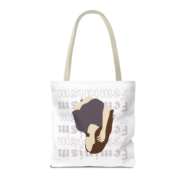 Female Tote Bags Gift For Her Pink Minimalist Woman Tote Bag (AOP)