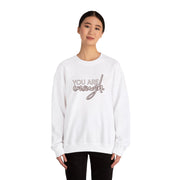 You Are Enough Love Logo And Love Design Unisex Heavy Blend™ Crewneck Sweatshirt