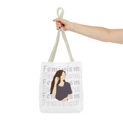 Female Tote Bags Gift For Her Pink Minimalist Woman Tote Bag (AOP)