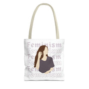 Female Tote Bags Gift For Her Pink Minimalist Woman Tote Bag (AOP)