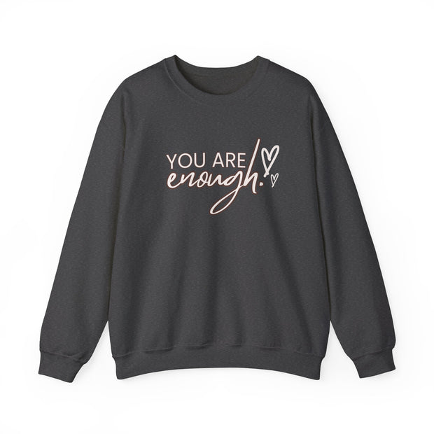 You Are Enough Love Logo And Love Design Unisex Heavy Blend™ Crewneck Sweatshirt