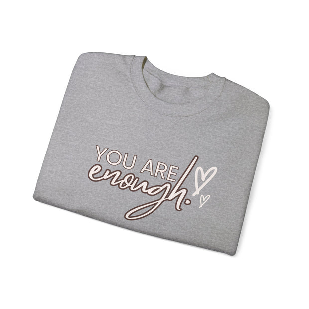 You Are Enough Love Logo And Love Design Unisex Heavy Blend™ Crewneck Sweatshirt