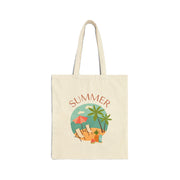 Summer Season Summer Time Cotton Canvas Tote Bag