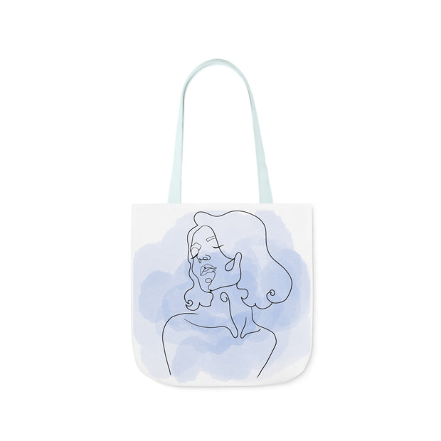 Watercolor Tote Bag Design Polyester Canvas Tote Bag (AOP)