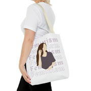 Female Tote Bags Gift For Her Pink Minimalist Woman Tote Bag (AOP)