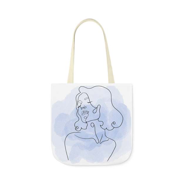 Watercolor Tote Bag Design Polyester Canvas Tote Bag (AOP)