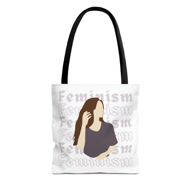 Female Tote Bags Gift For Her Pink Minimalist Woman Tote Bag (AOP)