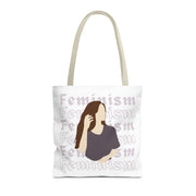 Female Tote Bags Gift For Her Pink Minimalist Woman Tote Bag (AOP)