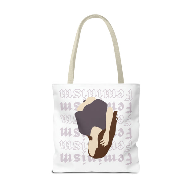 Female Tote Bags Gift For Her Pink Minimalist Woman Tote Bag (AOP)