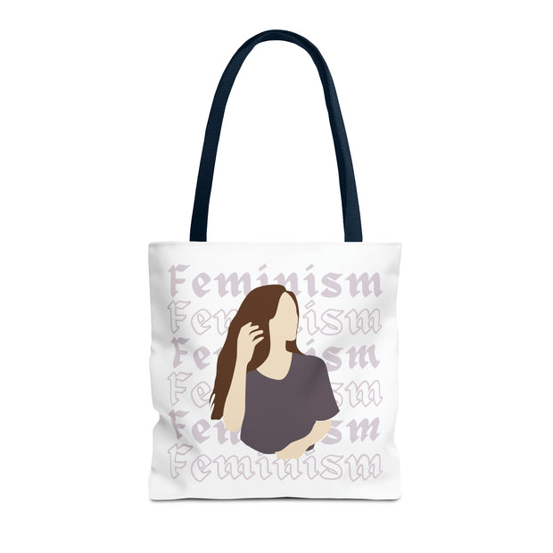 Female Tote Bags Gift For Her Pink Minimalist Woman Tote Bag (AOP)