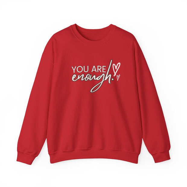 You Are Enough Love Logo And Love Design Unisex Heavy Blend™ Crewneck Sweatshirt