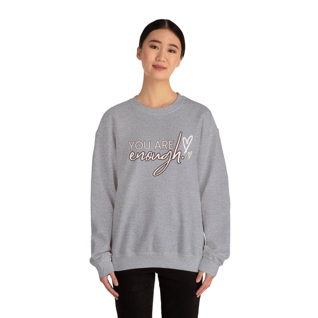 You Are Enough Love Logo And Love Design Unisex Heavy Blend™ Crewneck Sweatshirt