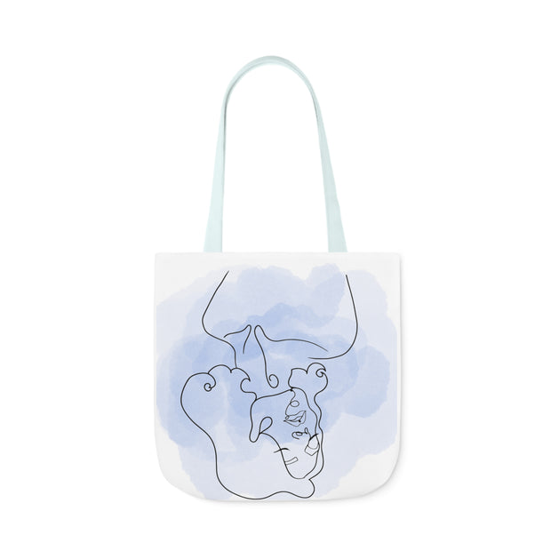 Watercolor Tote Bag Design Polyester Canvas Tote Bag (AOP)