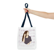 Female Tote Bags Gift For Her Pink Minimalist Woman Tote Bag (AOP)