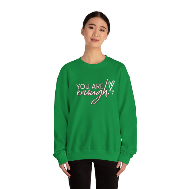 You Are Enough Love Logo And Love Design Unisex Heavy Blend™ Crewneck Sweatshirt