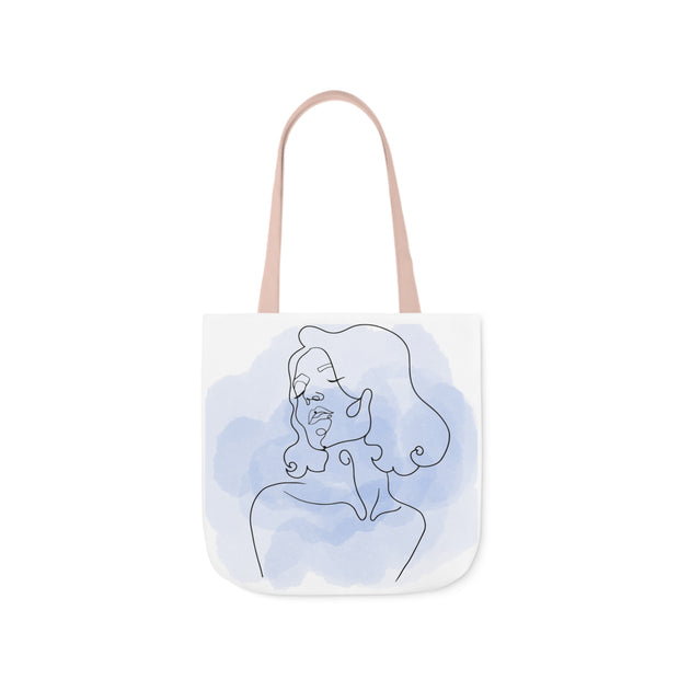 Watercolor Tote Bag Design Polyester Canvas Tote Bag (AOP)