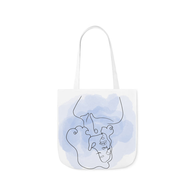 Watercolor Tote Bag Design Polyester Canvas Tote Bag (AOP)