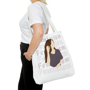 Female Tote Bags Gift For Her Pink Minimalist Woman Tote Bag (AOP)