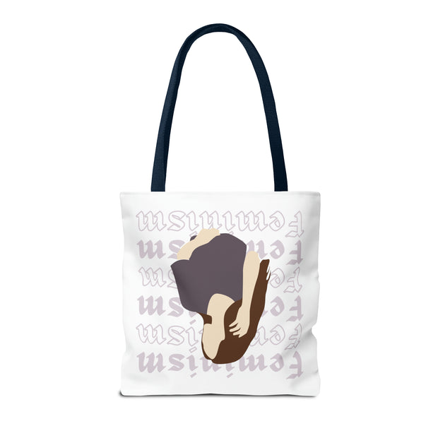 Female Tote Bags Gift For Her Pink Minimalist Woman Tote Bag (AOP)