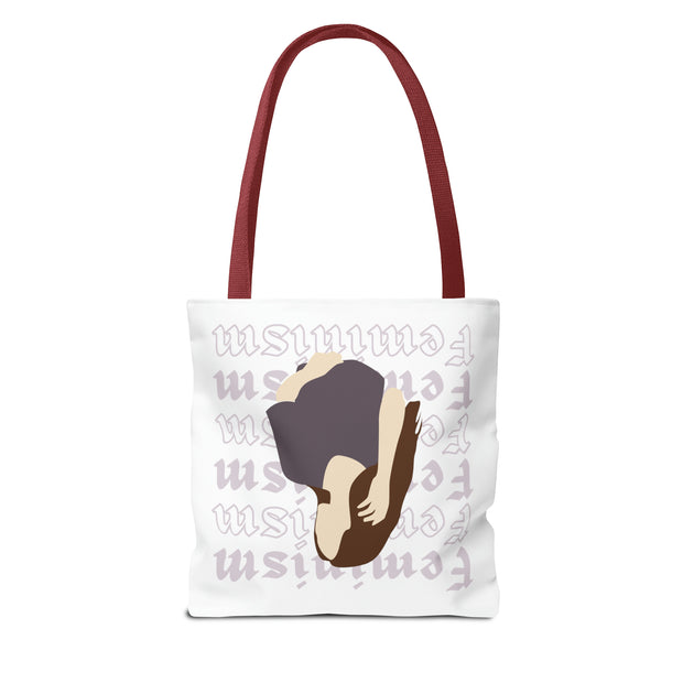 Female Tote Bags Gift For Her Pink Minimalist Woman Tote Bag (AOP)