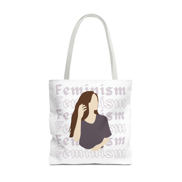 Female Tote Bags Gift For Her Pink Minimalist Woman Tote Bag (AOP)