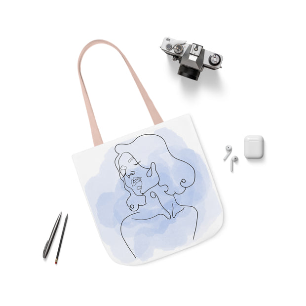 Watercolor Tote Bag Design Polyester Canvas Tote Bag (AOP)