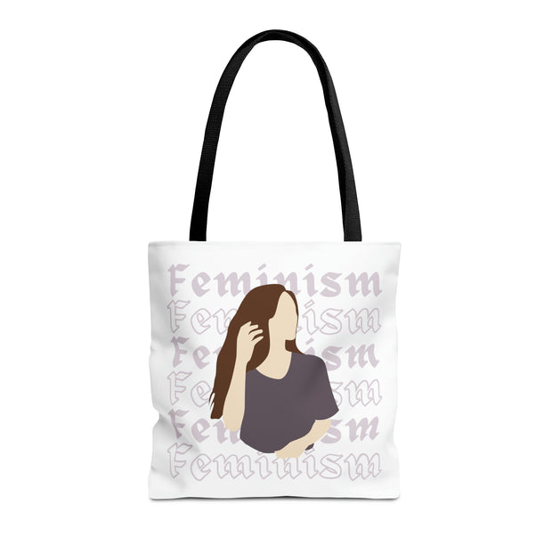 Female Tote Bags Gift For Her Pink Minimalist Woman Tote Bag (AOP)