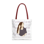 Female Tote Bags Gift For Her Pink Minimalist Woman Tote Bag (AOP)