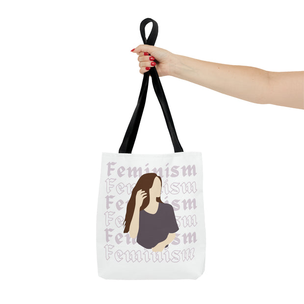 Female Tote Bags Gift For Her Pink Minimalist Woman Tote Bag (AOP)